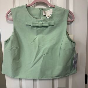 Mestiza Sleeveless Bow-Accent Top - Mlcht Green